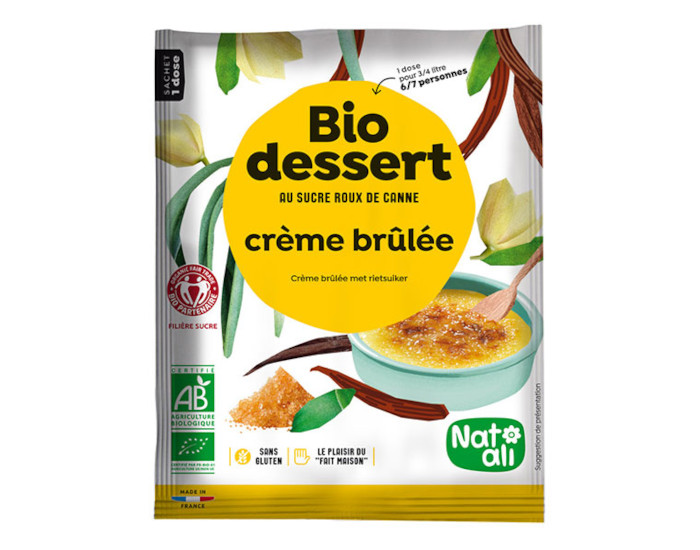 NAT-ALI Bio'Gourmandises - Crme Brle - 80 g 
