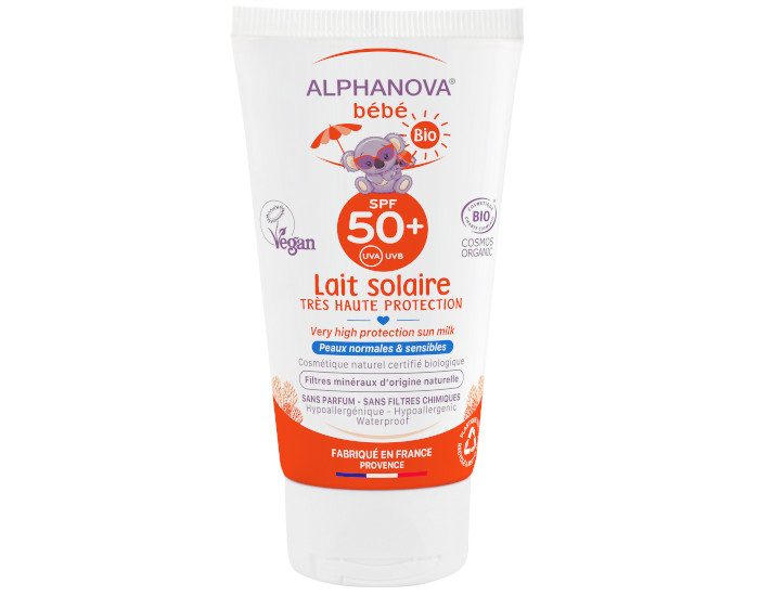 ALPHANOVA SUN Bb Lait Solaire Bio Trs Haute Protection - SPF 50 - 50 ml