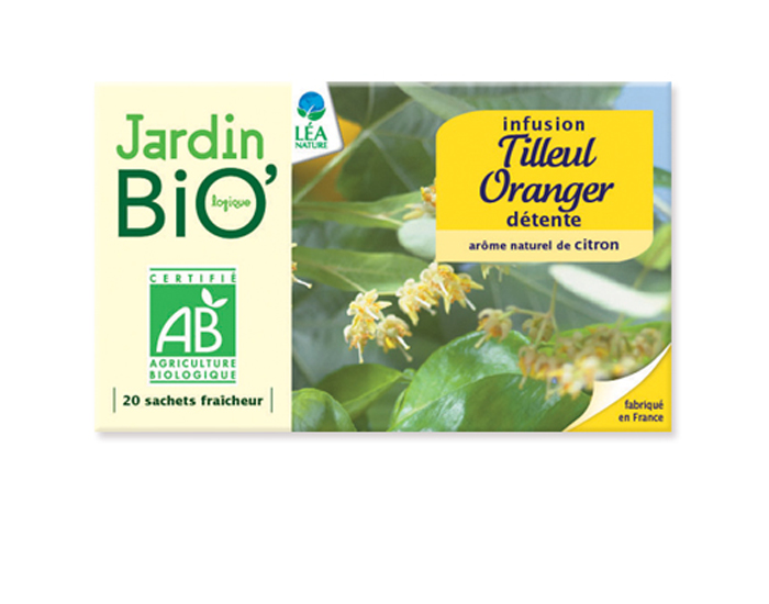 JARDIN BIO Infusion Tilleul Oranger - 20 Sachets
