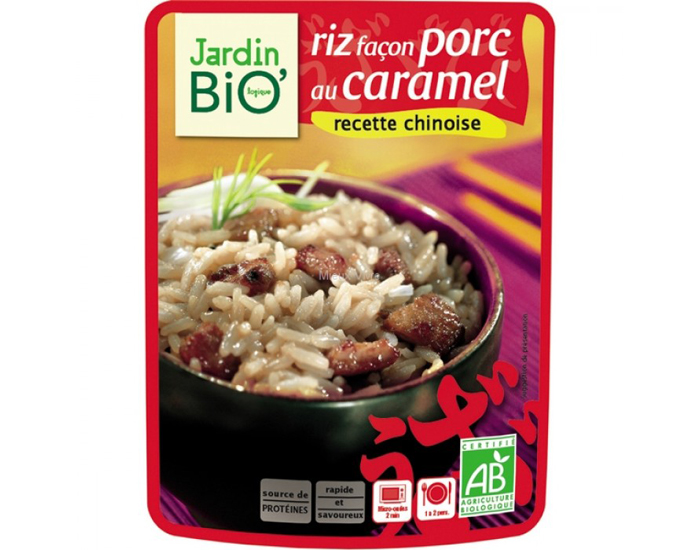 JARDIN BIO Menu Express Riz Faon Porc au Caramel - 250 g