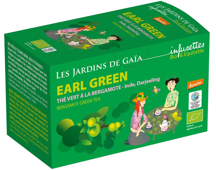 LES JARDINS DE GAIA Th Vert Earl Green - Infusettes