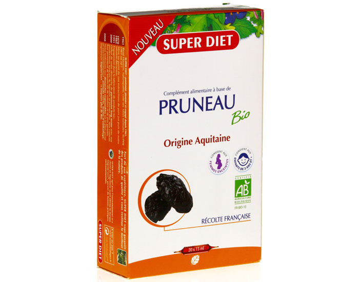 SUPERDIET Complment Alimentaire  base de Pruneaux - 20 x 15 ml - Ds 3 ans