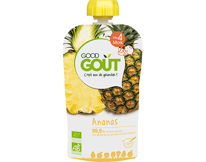 GOOD GOUT Gourde de Fruit pour Bb 120 g - Ananas - Ds 4 mois