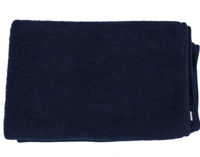 POPOLINI Couverture en Polaire de Laine - 90 x 70 cm - Bleu Marine