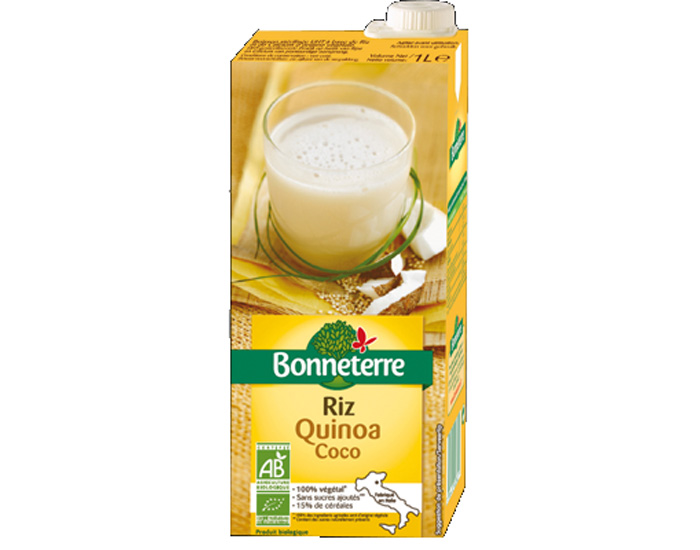 BONNETERRE Boisson Vgtale Riz Quinoa Coco - 1L - Offre Spciale
