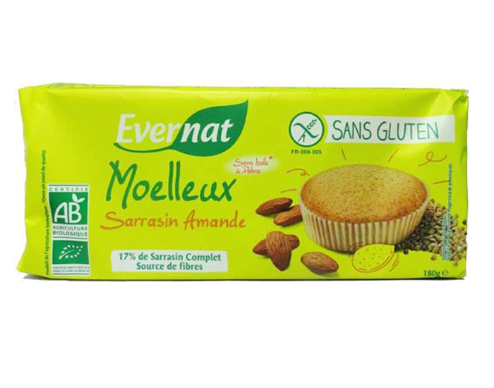 EVERNAT Moelleux Sarrasin Amande Sans Gluten - 180 g
