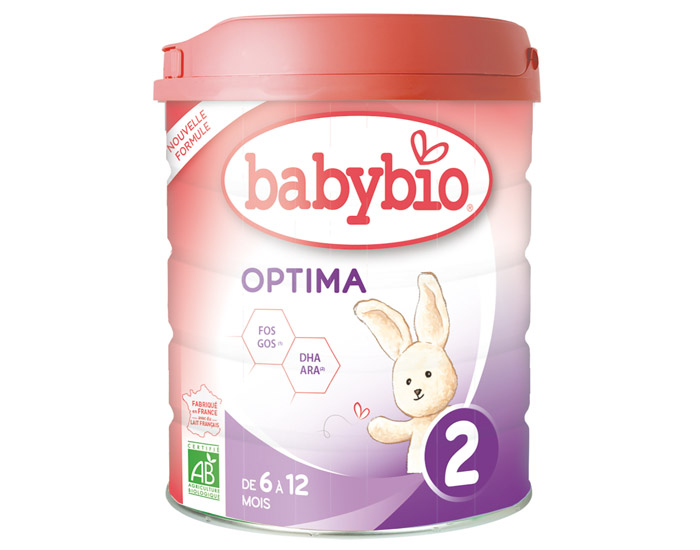 BABYBIO Pack x3 Lait de Suite 2 Optima - Ds 6 mois - 800 g