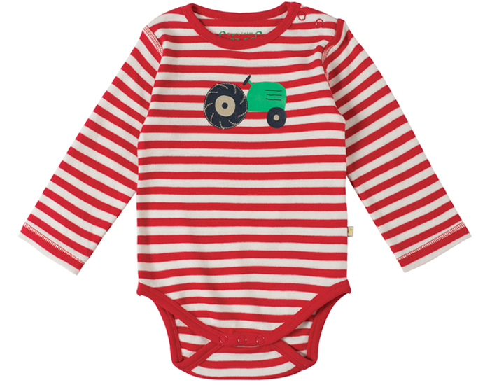 FRUGI Body Manches Longues - Ray Rouge Tracteur