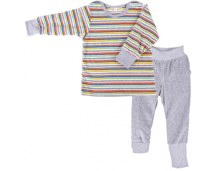 IOBIO Pyjama en Coton Velours - Ray Multicolore