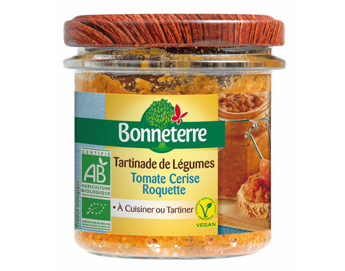 BONNETERRE Tartinade de Lgumes - Tomate Cerise Roquette - 135 g