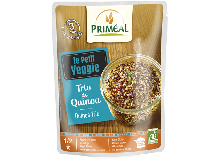 PRIMEAL Plat Cuisin Le Petit Veggie Trio de Quinoa - 220 g