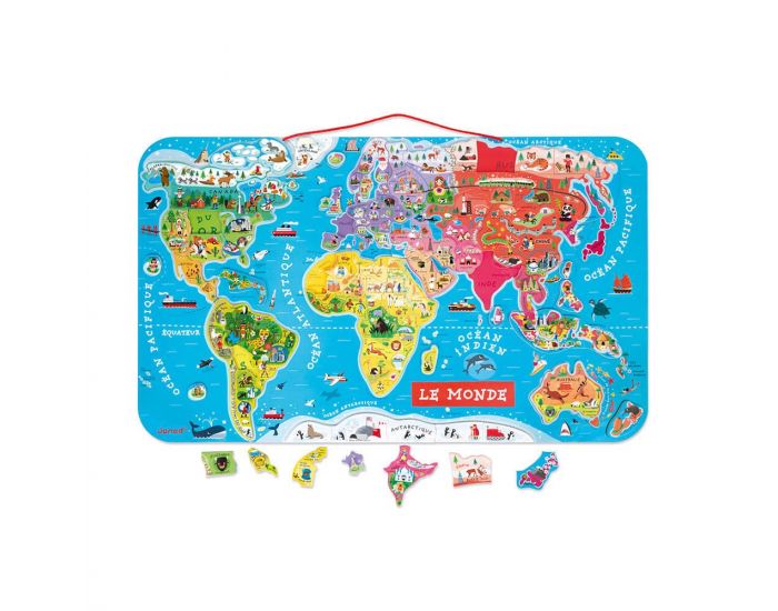JANOD Puzzle Carte du Monde Magntique - Ds 6 ans