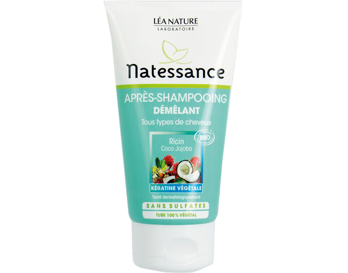 NATESSANCE Aprs-Shampooing Dmlant Sans Sulfates - Tous Types de Cheveux - 150 ml