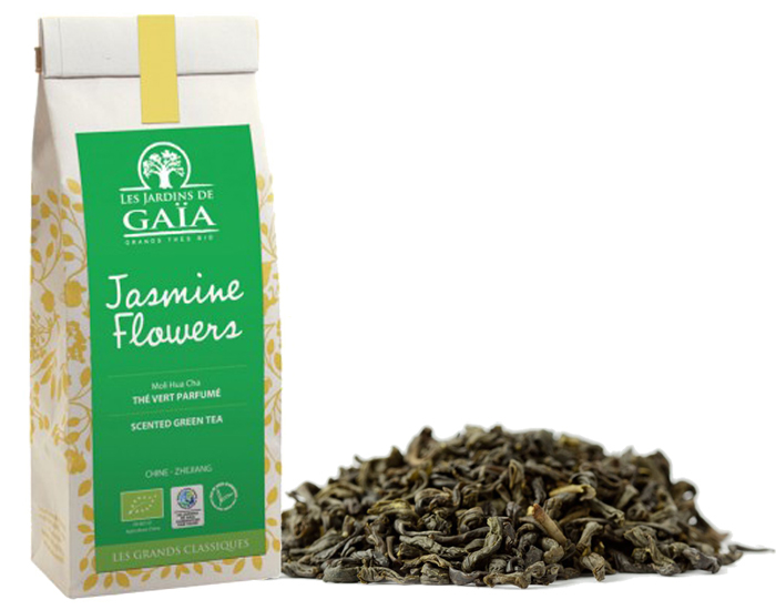 LES JARDINS DE GAIA Jasmine Flowers - Th Vert et Jasmin - 100 g