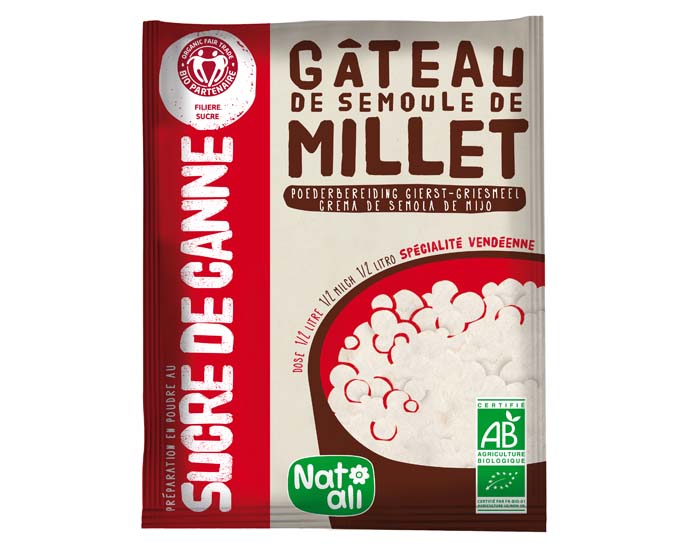 NAT-ALI Gteau de Semoule de Millet - 70 g