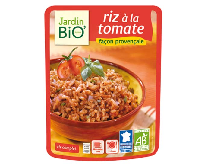 JARDIN BIO Menu Express Riz  la Tomate - 250g