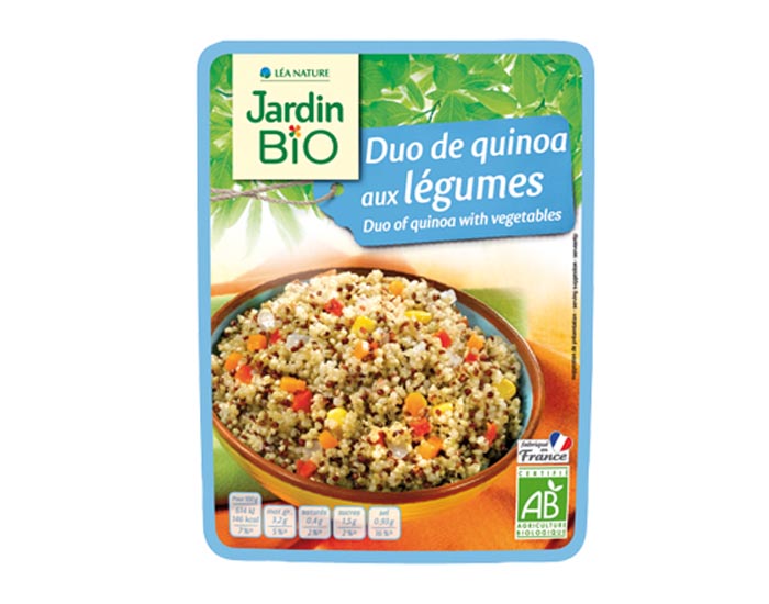 JARDIN BIO Menu Express Duo de Quinoa aux Lgumes - 250g