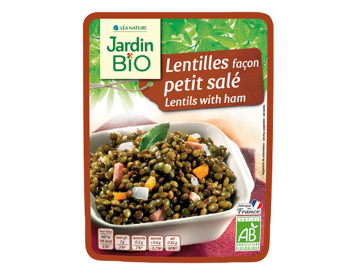 JARDIN BIO Menu Express Lentilles Faon Petit Sal - 250g