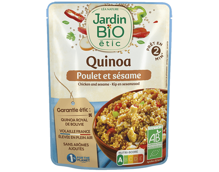 JARDIN BIO Menu Express - Quinoa Poulet Ssame - 250g
