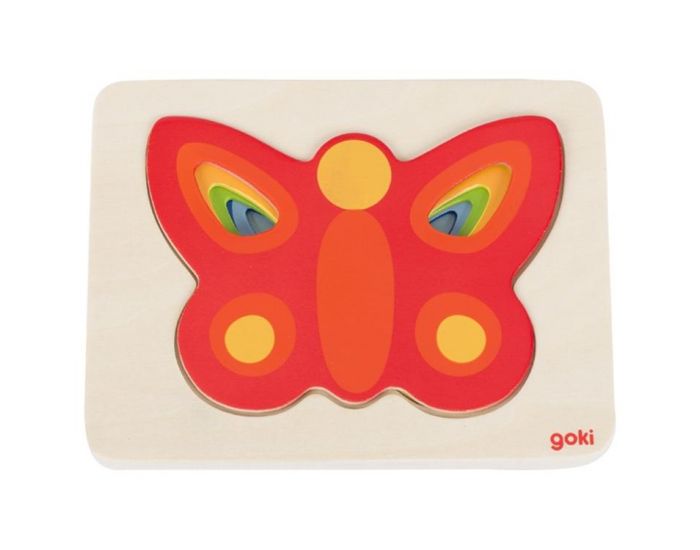 GOKI Puzzle  Couches - Papillon - 5 lments - Ds 2 ans (1)