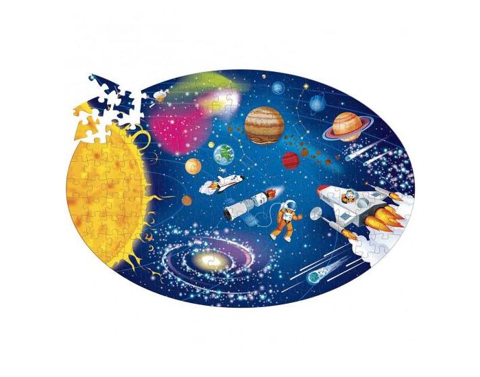 SASSI JUNIOR Puzzle & Livre Voyagez, dcouvrez, explorez, L'Espace, le systme solaire - Ds 6 ans (1)