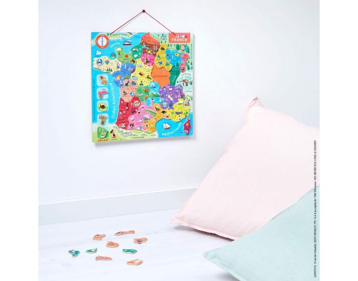 JANOD Puzzle Carte de France Magntique - Ds 6 ans (2)