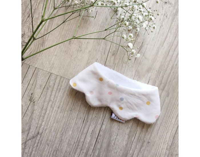 CAROTTE & Cie Mini Bavoir Fleur Motif Confettis Anti-Bavouilles (2)