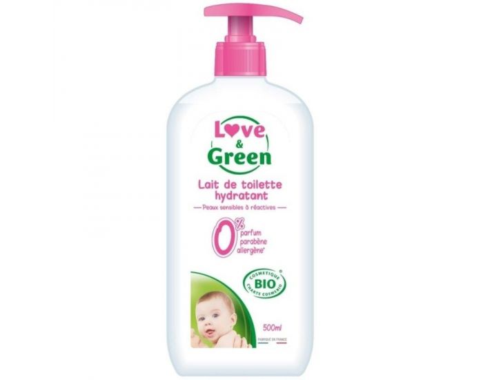LOVE & GREEN Lait de Toilette Bio - 500 ml (1)