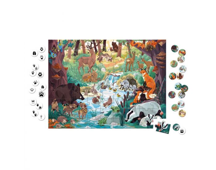 JANOD Puzzle - Les Empreintes des Animaux - Ds 4 ans (1)