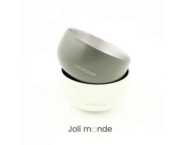 JOLI MONDE Bol Inox Color Double Paroi - 400 ml - Diamtre 13 cm (1)