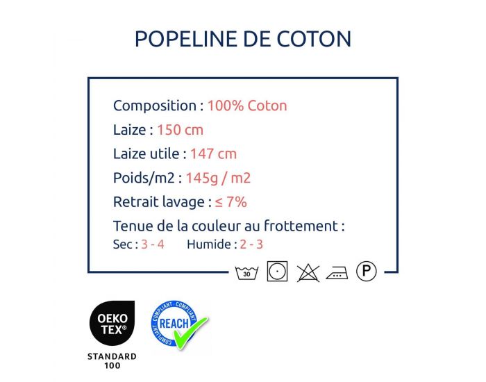 CRAFT LOOM Coupon de Tissu - Popeline de Coton - Terracotta (2)