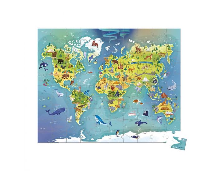 JANOD Puzzle Monde - 100 Pices - Ds 6 ans (1)