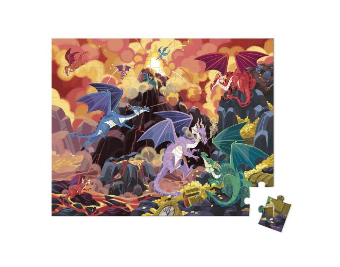 JANOD Puzzle Terre de Dragons 54 Pices - Ds 4 ans (1)