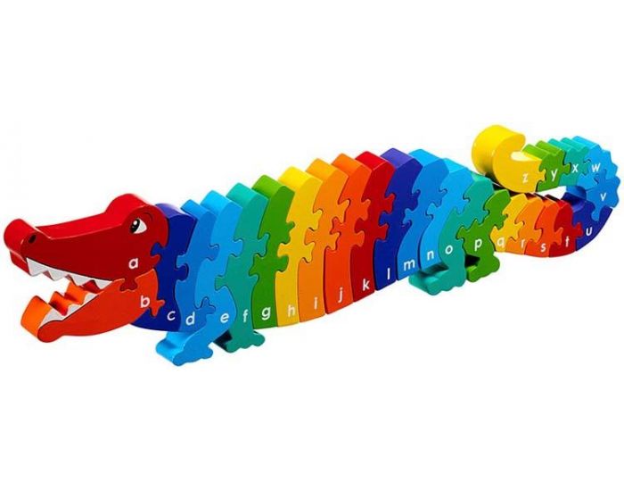 LANKA KADE Puzzle en bois Crocodile Alphabet - Ds 3 ans (3)