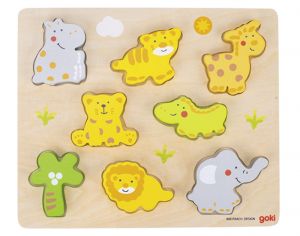GOKI Puzzle Animaux Sauvages - Ds 2 ans