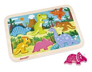 JANOD Chunky Puzzle Dinosaures - Ds 12 mois