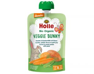 HOLLE Gourde Carotte Patate Douce Petit Pois - 100 g - Ds 6 mois
