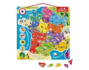 JANOD Puzzle Carte de France Magntique - Ds 6 ans
