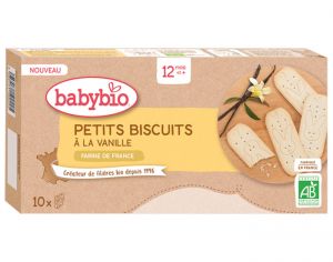 BABYBIO Petits Biscuits  la Vanille - 160 g - Ds 12 mois