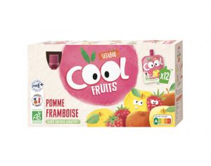 VITABIO Pack Famille Cool Fruits Pomme Framboise Acrola - 12x90g