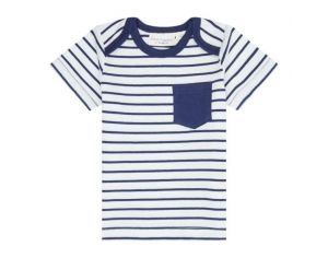 SENSE ORGANICS T-shirt Bb en Coton Bio - Ray - Bleu Marine  3 mois