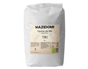 KAZIDOMI Farine Bl Semi-Complte T80 - 1,Kg