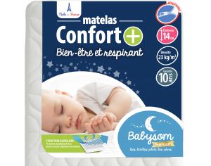 BABYSOM Matelas Bb Confort+ - Rversible et Dhoussable - 14 cm 