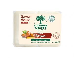 L'ARBRE VERT BIEN-TRE Savon Argan - Lot de 2 x 100 g
