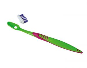 YAWECO Brosse  Dents Nylon - Tte Interchangeable - Mdium