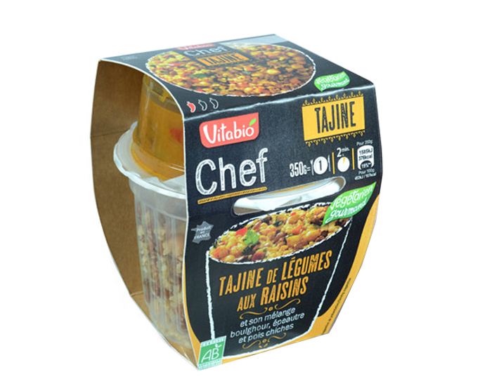 VITABIO Chef - Box Tajine Boulghour, Epeautre et Pois Chiches - 350g