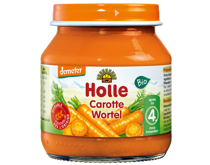 HOLLE Petit Pot Lgume Carotte - Ds 4 Mois - 125 g
