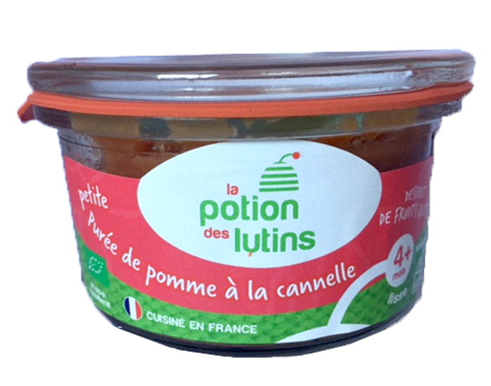 LA POTION DES LUTINS Petit Pot Pomme et Cannelle Bio - 100 g - Ds 4 Mois