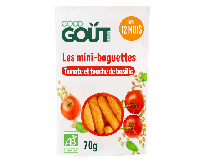 GOOD GOUT Mini-Baguettes  la Tomate - Ds 12 mois - 70g