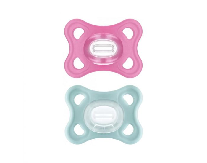 MAM Sucettes Comfort - 2  6 Mois - Silicone -  Lot de 2 Fille - Rfrence 76